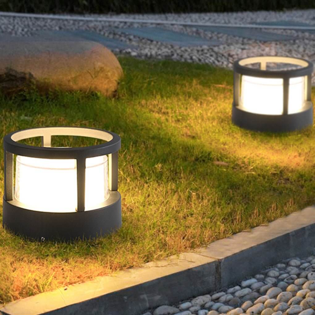 Modern Cylindrical LED Lantern — Aluminum, Multi-Mount, 350lm, 3000K, IP65 Weatherproof