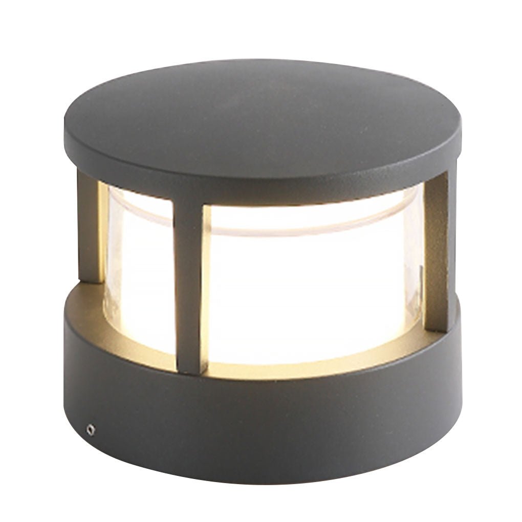 Modern Cylindrical LED Lantern — Aluminum, Multi-Mount, 350lm, 3000K, IP65 Weatherproof