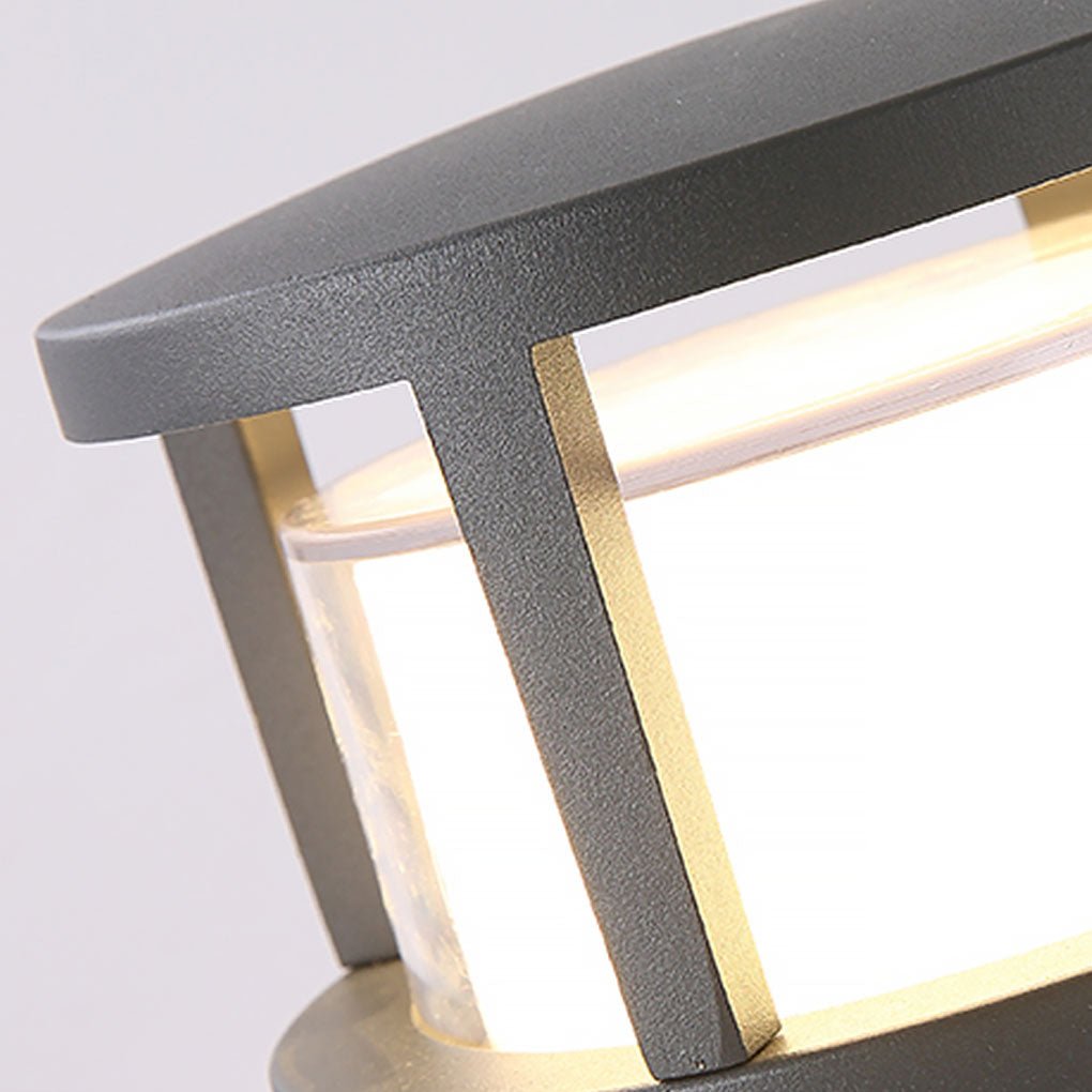 Modern Cylindrical LED Lantern — Aluminum, Multi-Mount, 350lm, 3000K, IP65 Weatherproof