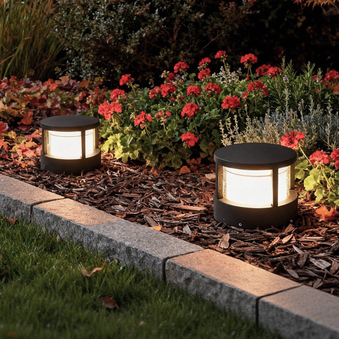 Modern Cylindrical LED Lantern — Aluminum, Multi-Mount, 350lm, 3000K, IP65 Weatherproof