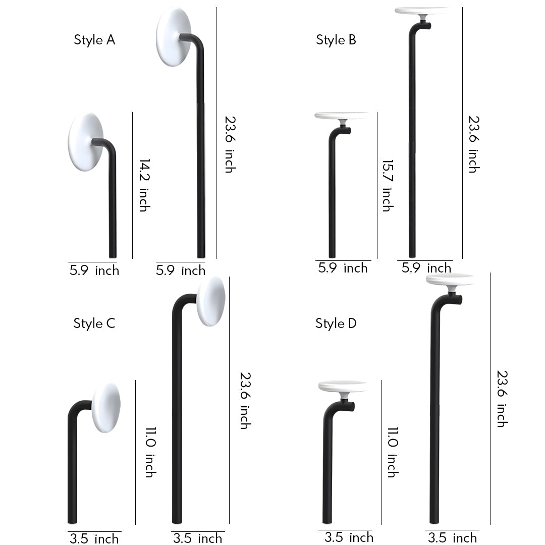 Tiered Outdoor Pathway Light — Stainless Steel, Integrated LED, 8W/10W/12W, IP65, 3000K, Hardwired