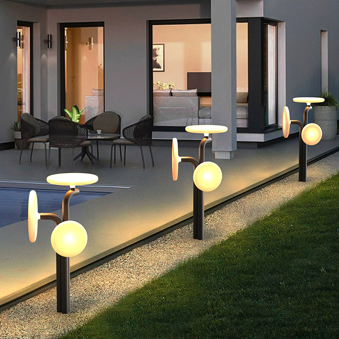 Tiered Outdoor Pathway Light — Stainless Steel, Integrated LED, 8W/10W/12W, IP65, 3000K, Hardwired