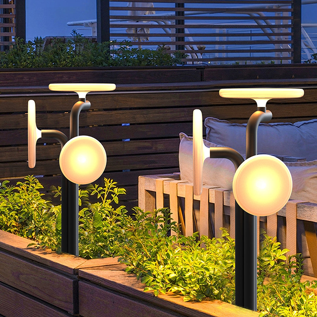 Tiered Outdoor Pathway Light — Stainless Steel, Integrated LED, 8W/10W/12W, IP65, 3000K, Hardwired