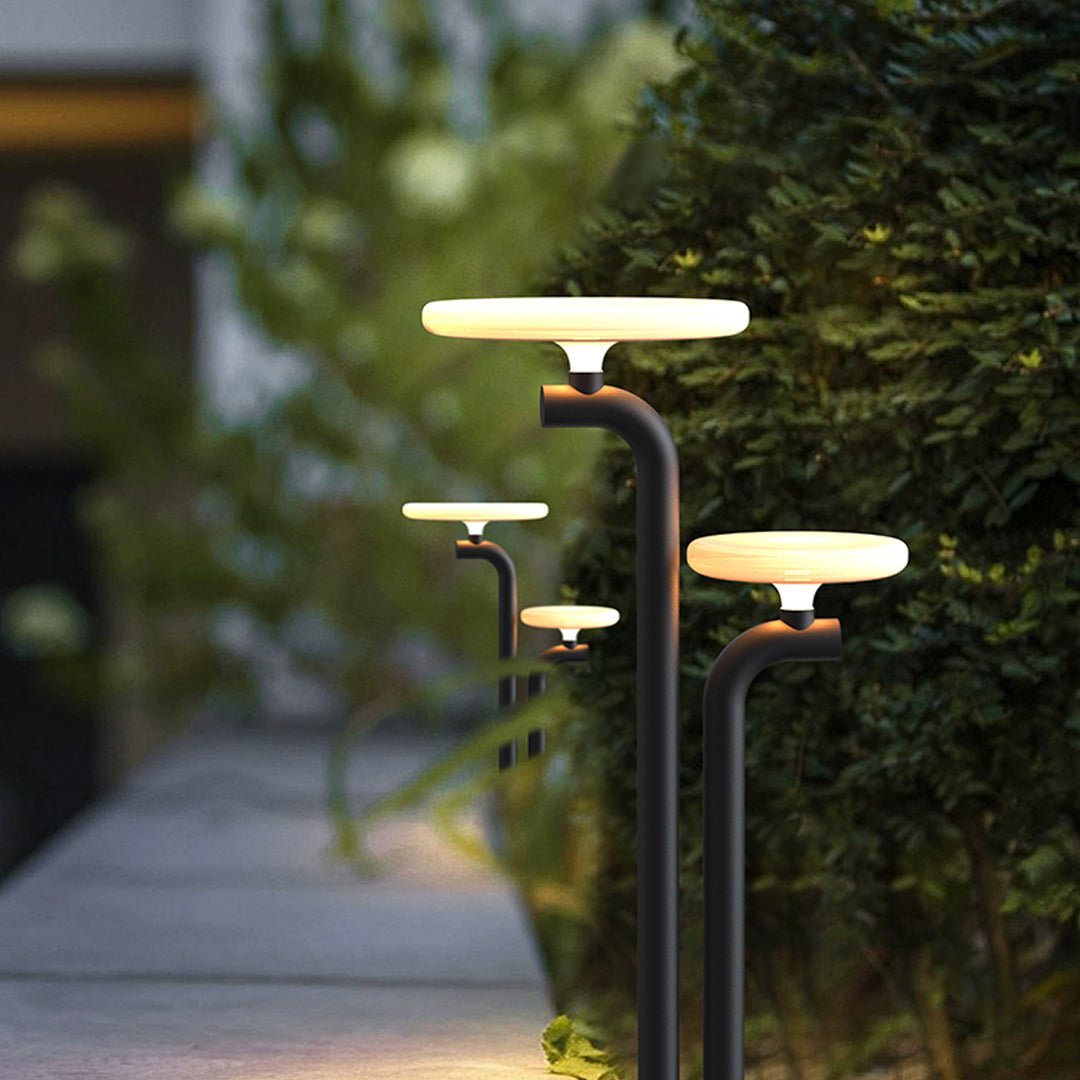 Tiered Outdoor Pathway Light — Stainless Steel, Integrated LED, 8W/10W/12W, IP65, 3000K, Hardwired