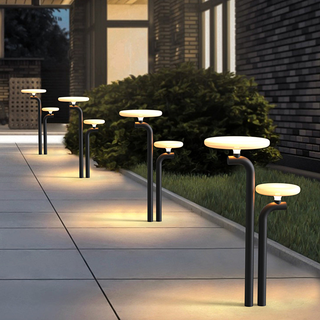 Tiered Outdoor Pathway Light — Stainless Steel, Integrated LED, 8W/10W/12W, IP65, 3000K, Hardwired