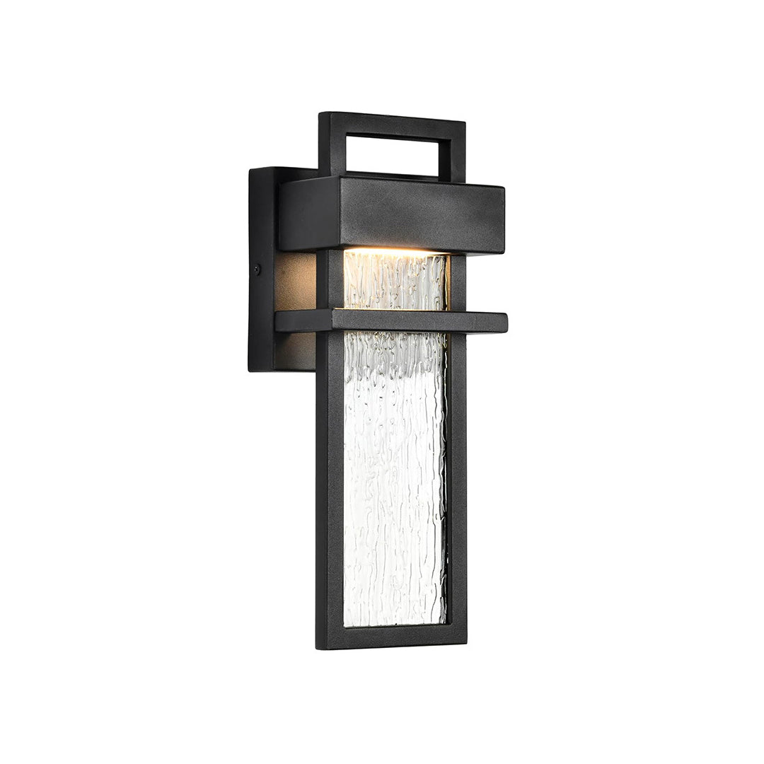 Minimalist Outdoor Wall Sconce — Black Aluminum, 12W LED, IP65 Weatherproof, Hardwired