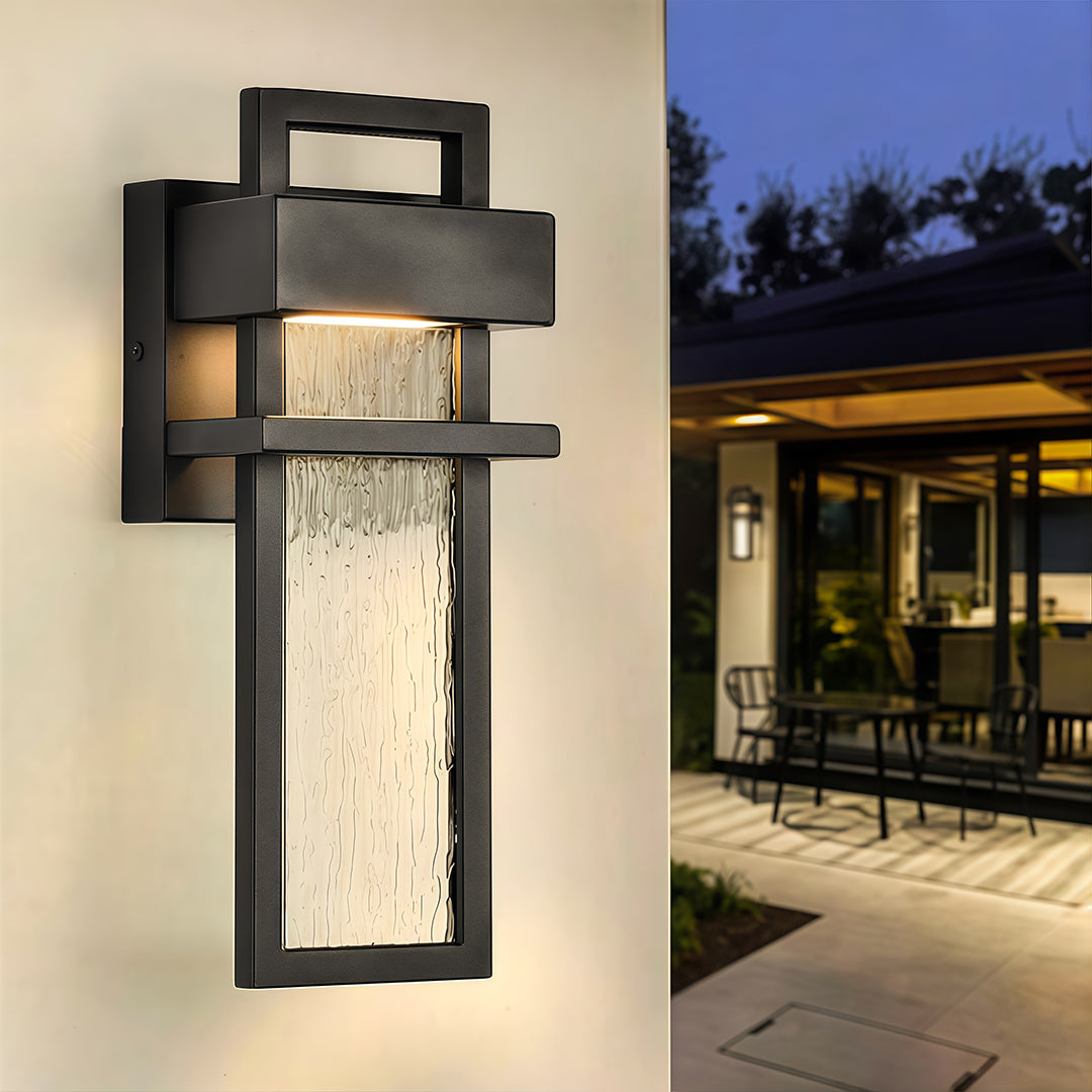 Black Waterproof LED Wall-Mounted Outdoor Light