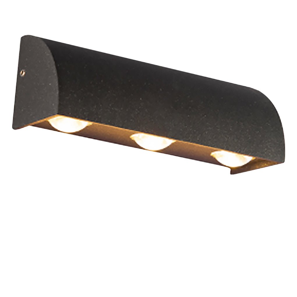 Minimalist Up/Down Outdoor Wall Sconce — Aluminum, Frosted, Warm White LED, IP54 Weatherproof