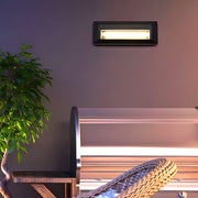 Modern Downward LED Step Light — Black Aluminum, 3W–5W, IP65 Hardwired, 3000K / 6000K