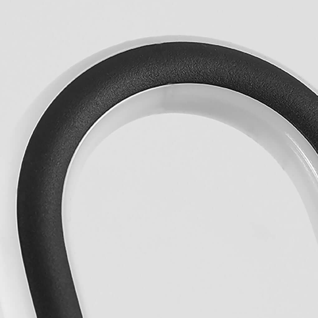 Oval Ring Outdoor Pillar Light — Black Aluminum, LED, Solar / Hardwired, IP54, 6W–10W