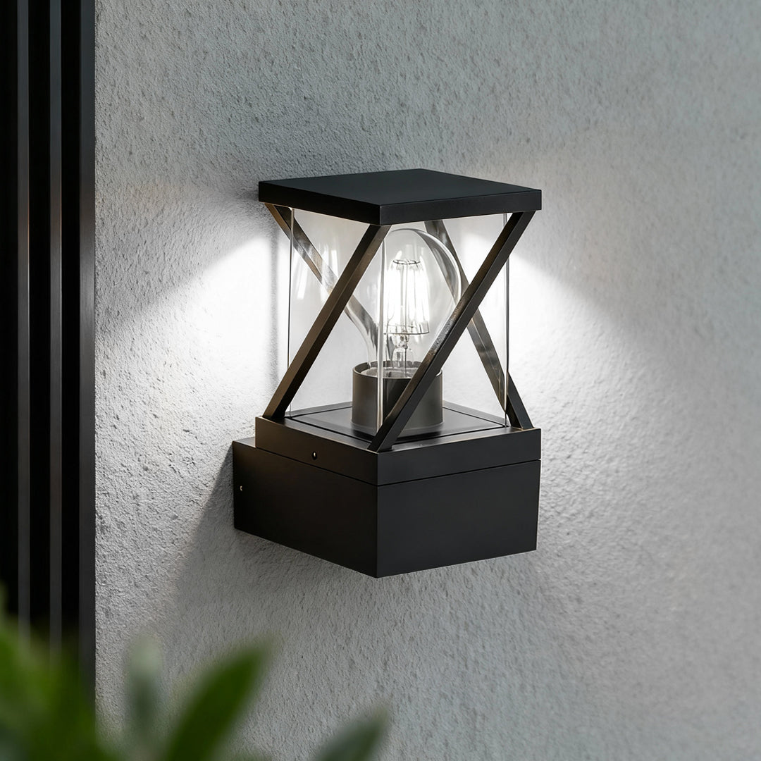 Modern Minimalist Outdoor Wall Sconce — Gray Aluminum, E27, 20W, IP54, Warm or White Light