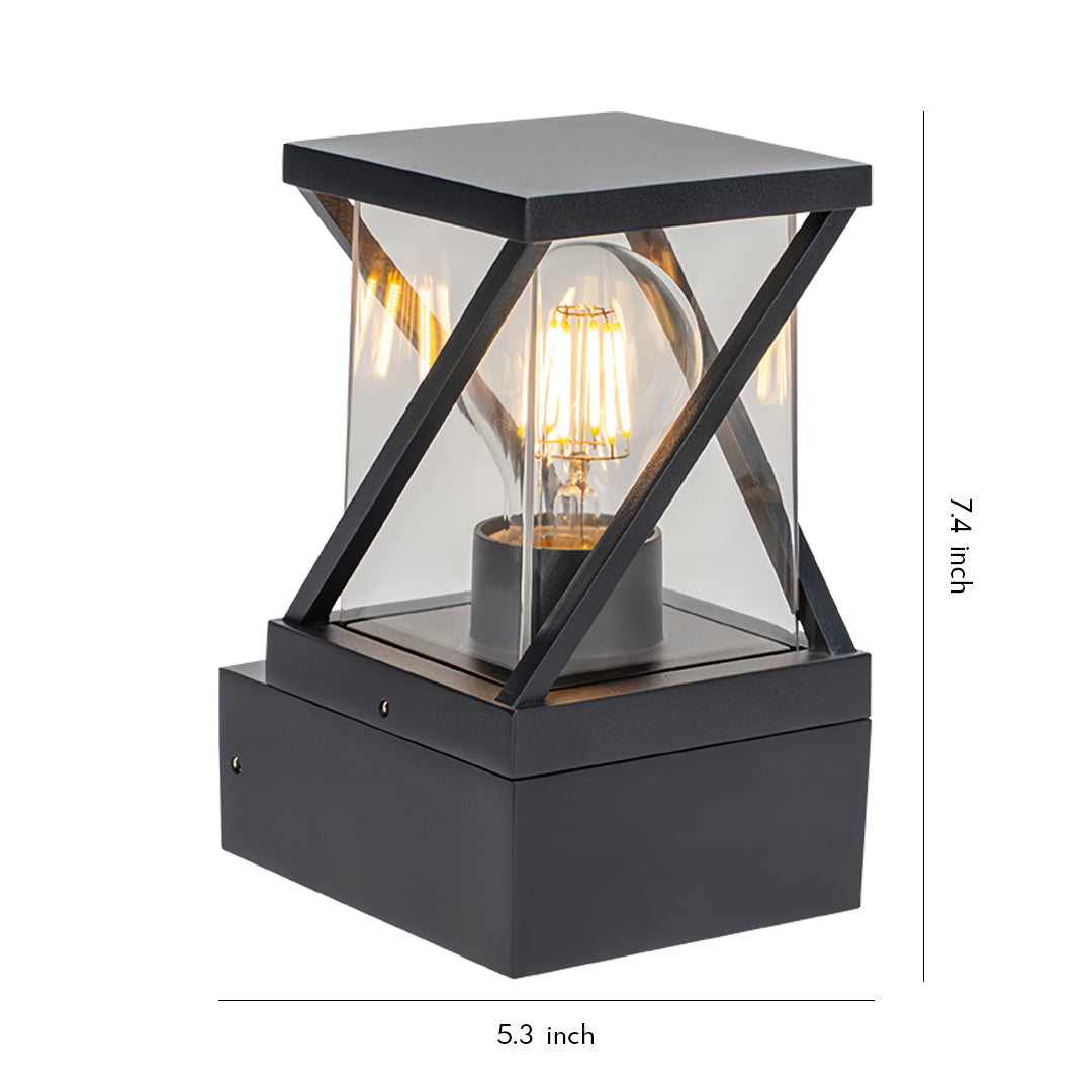 Modern Minimalist Outdoor Wall Sconce — Gray Aluminum, E27, 20W, IP54, Warm or White Light