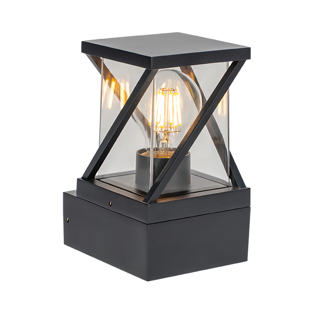 Modern Minimalist Outdoor Wall Sconce — Gray Aluminum, E27, 20W, IP54, Warm or White Light