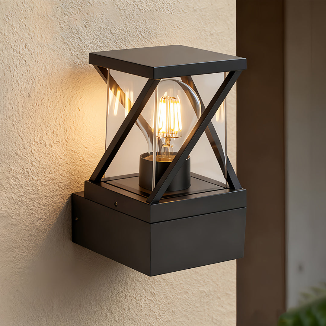 Modern Minimalist Outdoor Wall Sconce — Gray Aluminum, E27, 20W, IP54, Warm or White Light