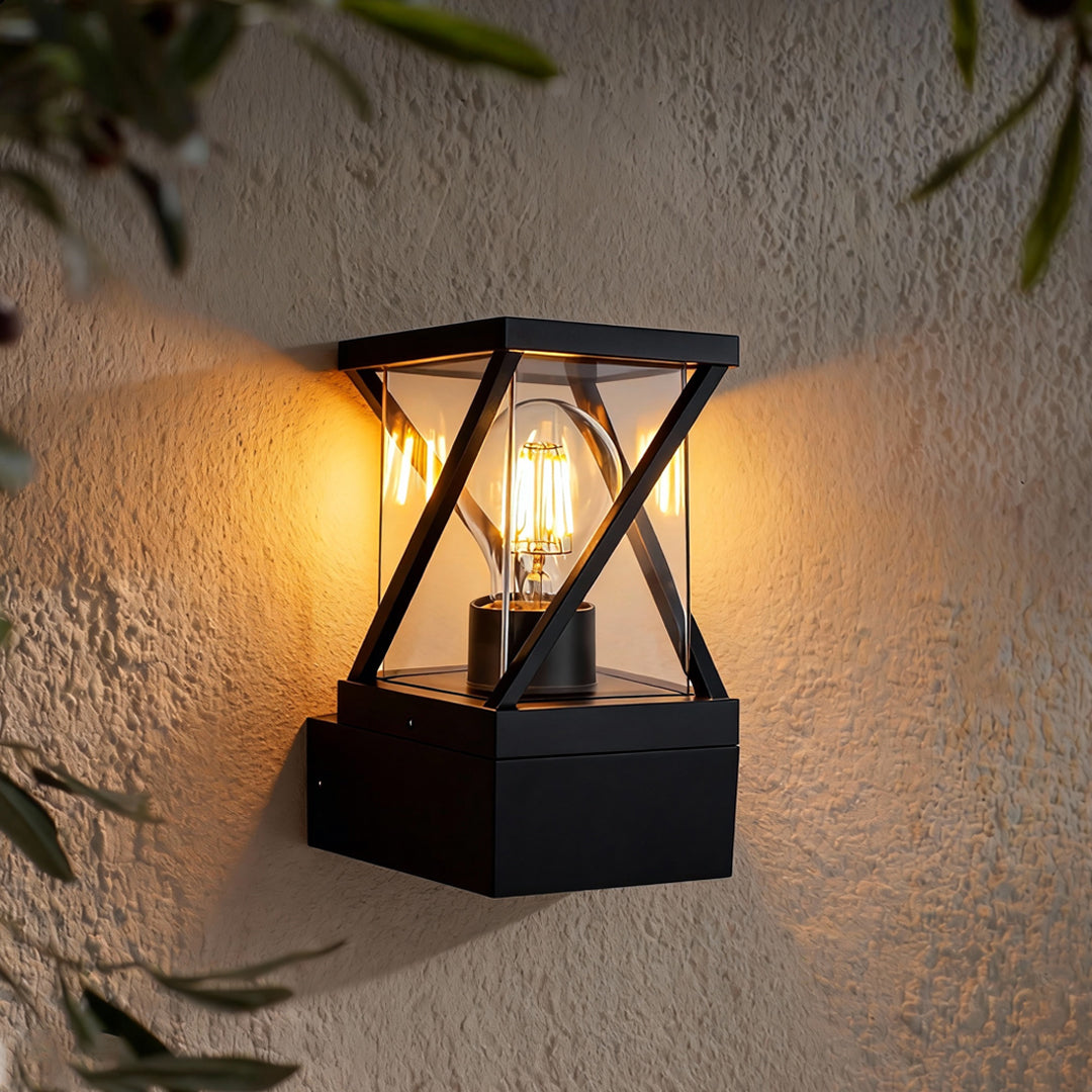 Modern Minimalist Outdoor Wall Sconce — Gray Aluminum, E27, 20W, IP54, Warm or White Light