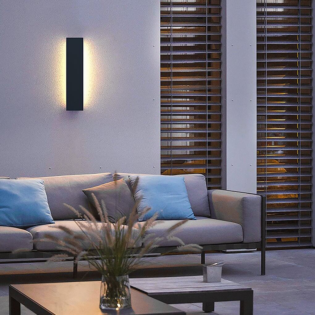 modern waterproof led rectangular wall lights for outdoor use