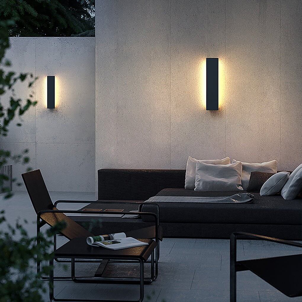 modern waterproof led rectangular wall lights for outdoor use