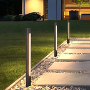 outdoor pathway light black matte led cylinder available in 158 or 295 height