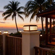 Modern Outdoor Pillar Light — Black Aluminum, White Acrylic, LED, Hardwired or Solar, 25cm / 30cm / 40cm, IP54, 3-Step Dimming