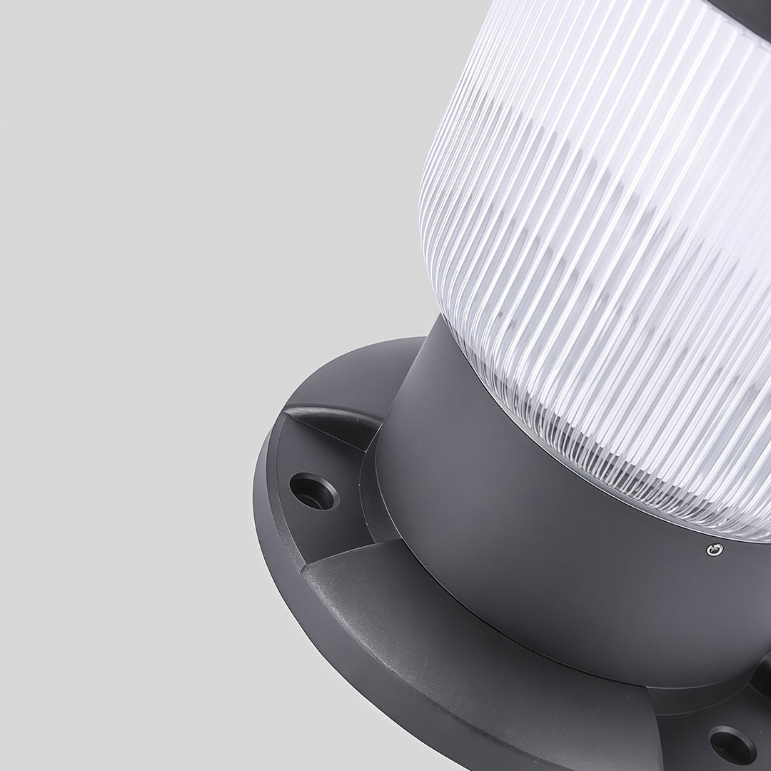 Outdoor Pillar Light — Aluminum, Solar or Hardwired E27, IP65 Weatherproof, Black / Gray