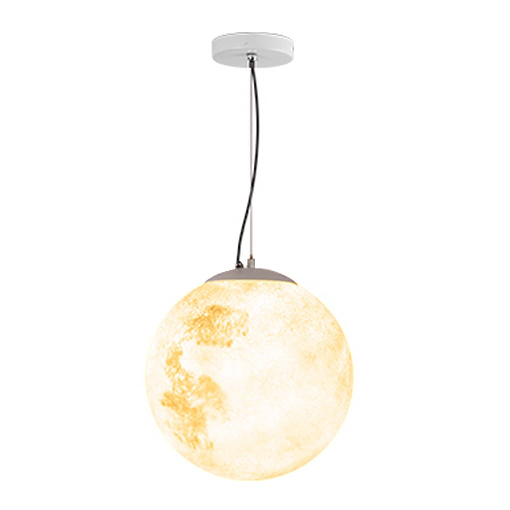 Moon Texture Outdoor Hanging Chandelier — Resin & Glass Fiber, LED 3000K, IP65 Weatherproof