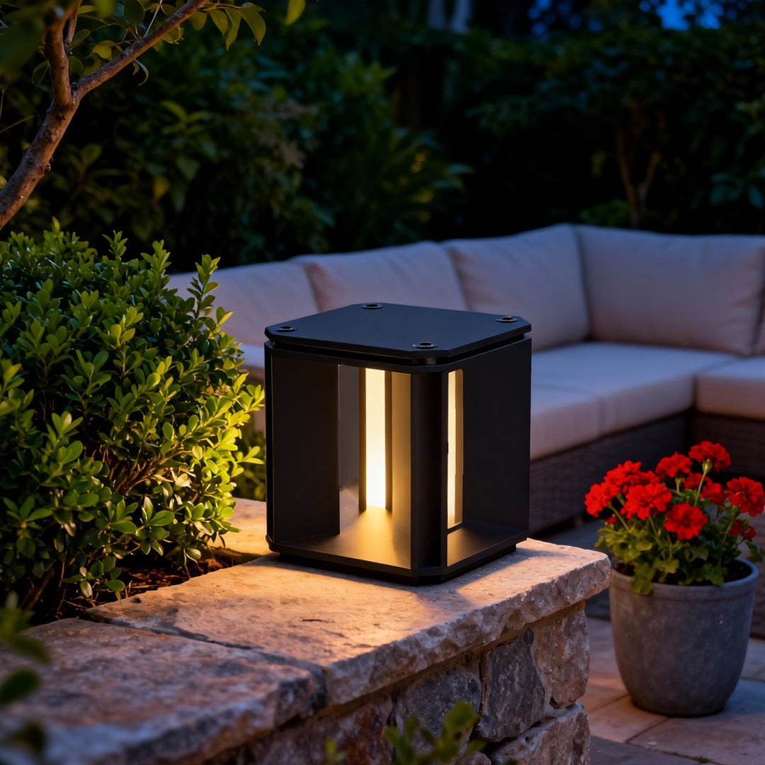 Main Gate Pillar Light — Stainless Steel, 16W LED, IP65 Weatherproof, Black or White