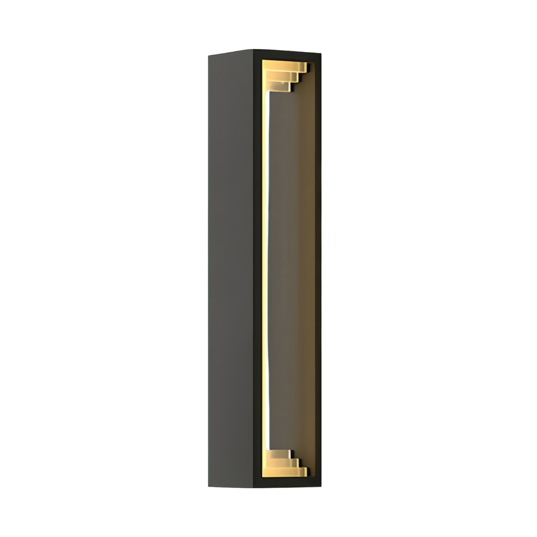 Modern Outdoor Wall Sconce — Stainless Steel & Acrylic, LED, Solar / Hardwired, IP65, 3 Sizes