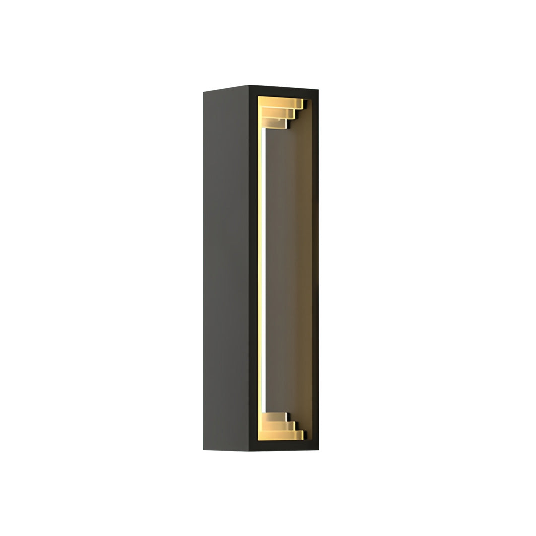 Modern Outdoor Wall Sconce — Stainless Steel & Acrylic, LED, Solar / Hardwired, IP65, 3 Sizes