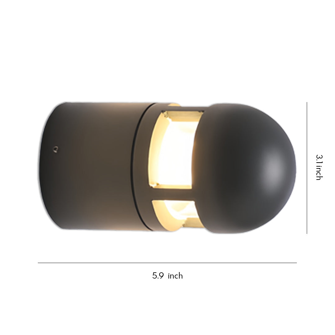 Minimalist Outdoor Wall Sconce — Die-Cast Aluminum, Bluish-Gray, 12W LED, IP65 Weatherproof