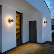 Minimalist Outdoor Wall Sconce — Die-Cast Aluminum, Bluish-Gray, 12W LED, IP65 Weatherproof