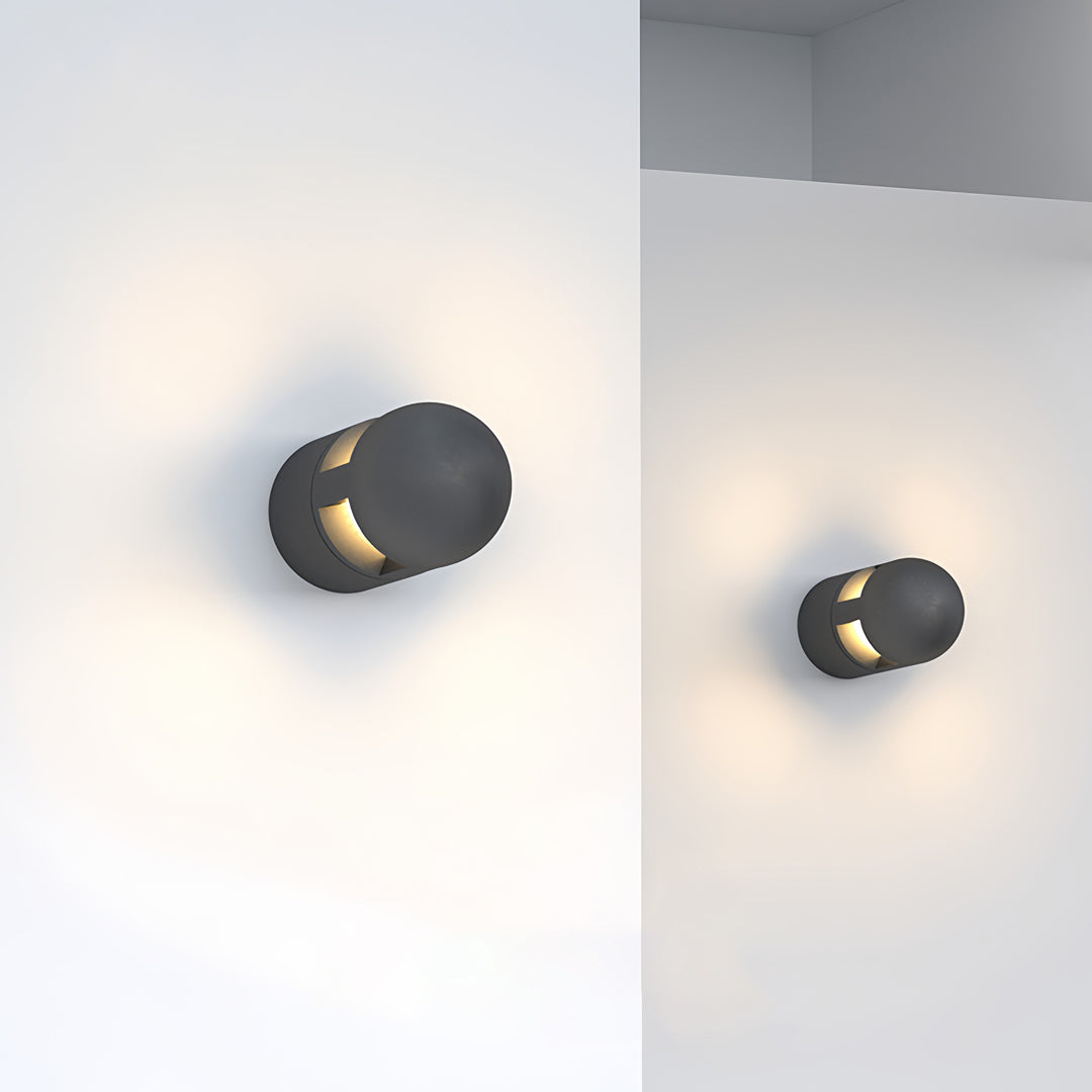 Minimalist Outdoor Wall Sconce — Die-Cast Aluminum, Bluish-Gray, 12W LED, IP65 Weatherproof