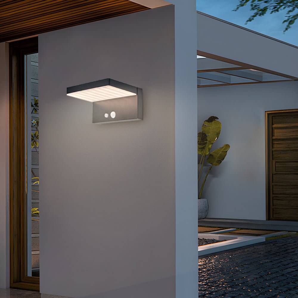 outdoor solar led motion sensor wall light eco friendly security solution