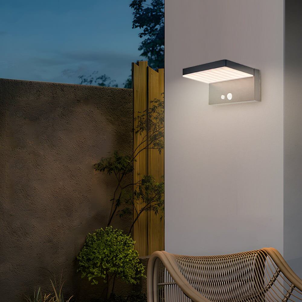 outdoor solar led motion sensor wall light eco friendly security solution
