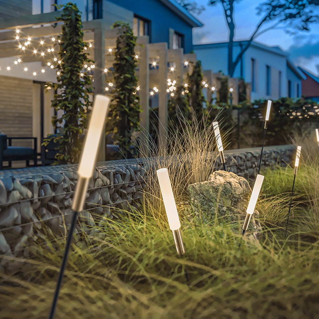 outdoor solar reed shaped lights waterproof led landscape lighting lawn lights