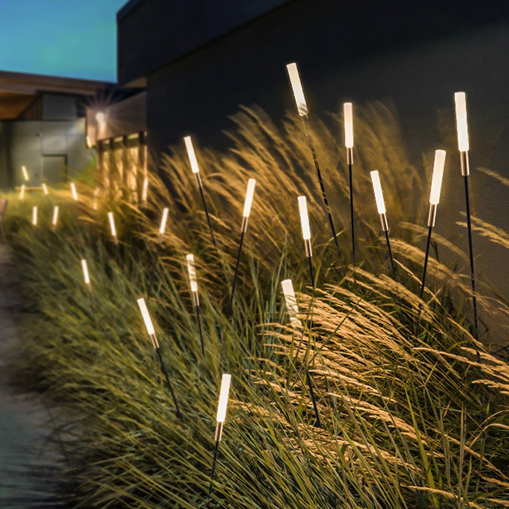 outdoor solar reed shaped lights waterproof led landscape lighting lawn lights