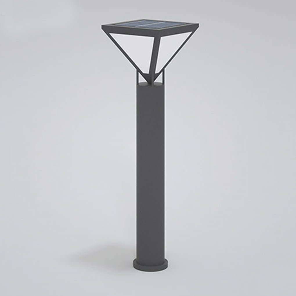 Industrial Outdoor Solar Lamp Post — Stainless Steel & PC, LED 3000K, IP54, 31"–98" Heights
