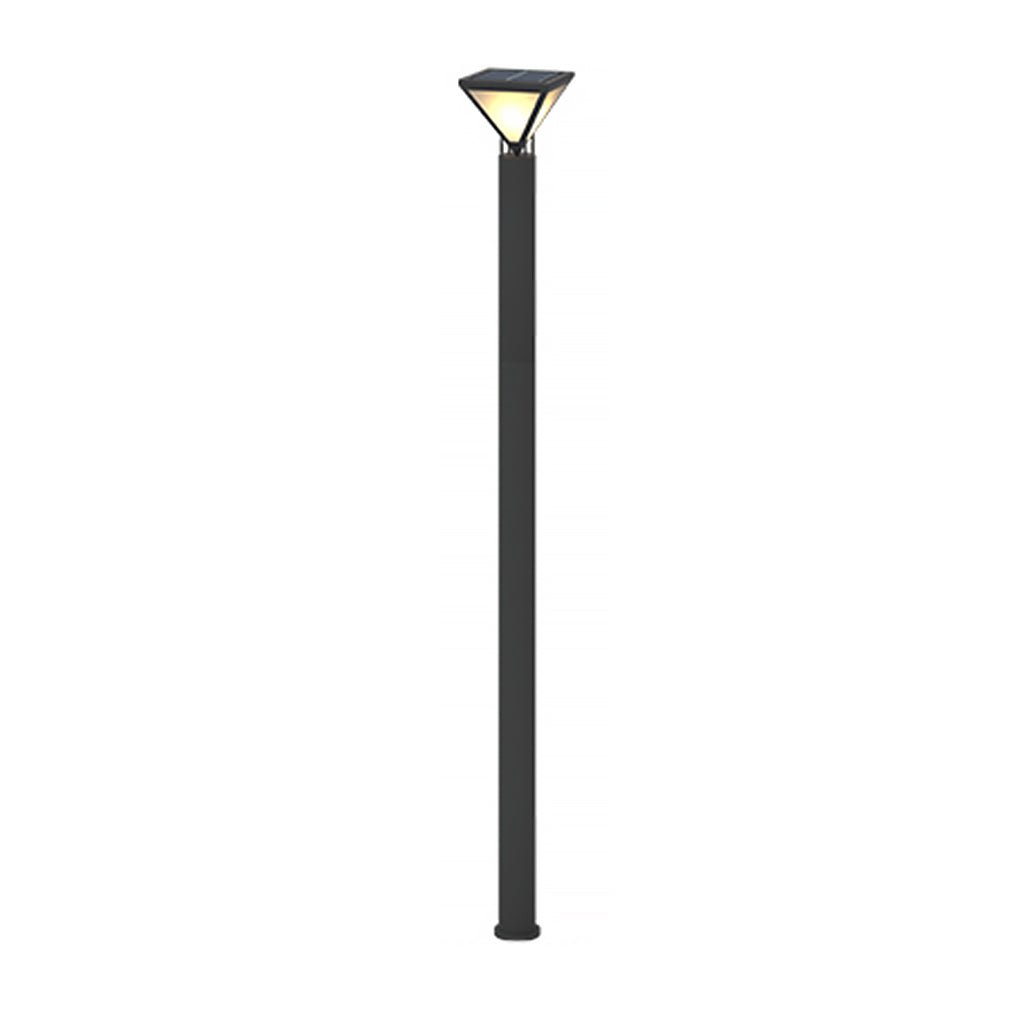 Industrial Outdoor Solar Lamp Post — Stainless Steel & PC, LED 3000K, IP54, 31"–98" Heights