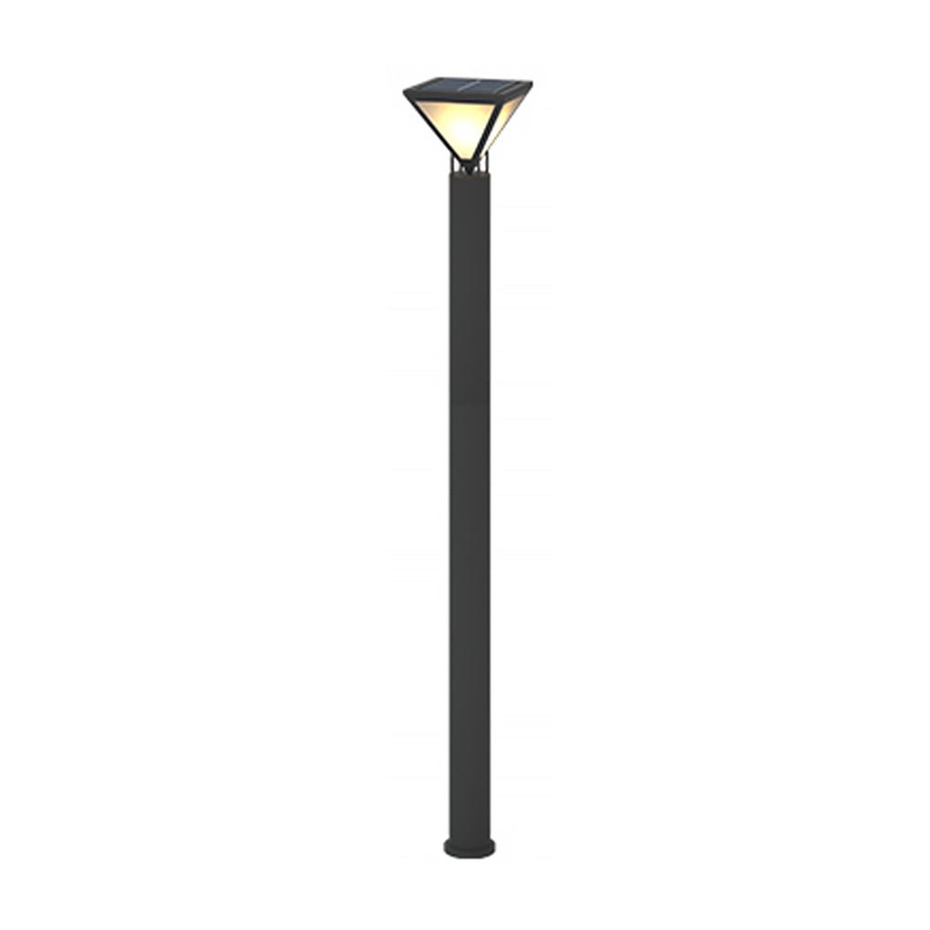 Industrial Outdoor Solar Lamp Post — Stainless Steel & PC, LED 3000K, IP54, 31"–98" Heights