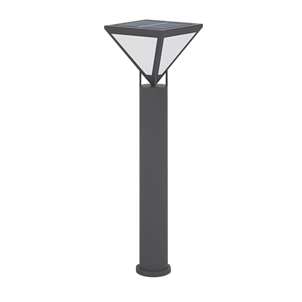 Industrial Outdoor Solar Lamp Post — Stainless Steel & PC, LED 3000K, IP54, 31"–98" Heights