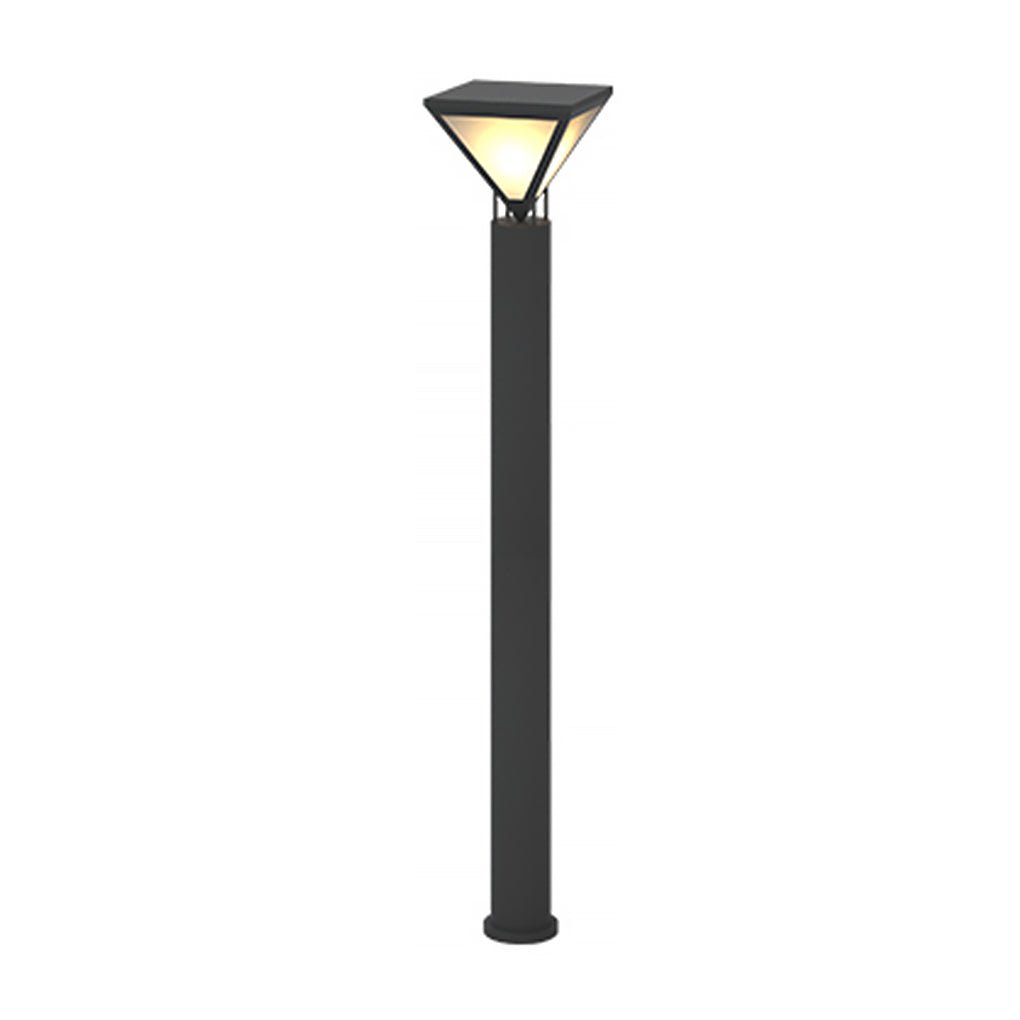 Industrial Outdoor Solar Lamp Post — Stainless Steel & PC, LED 3000K, IP54, 31"–98" Heights