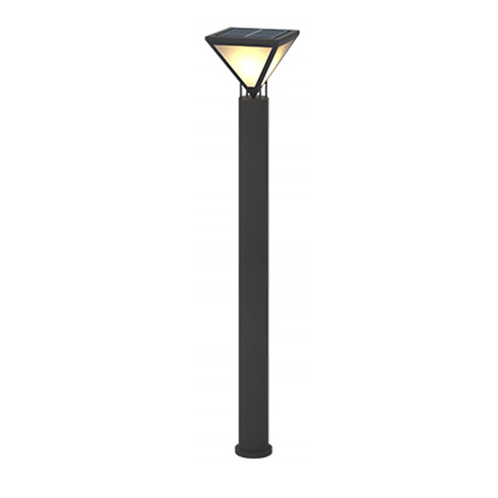 Industrial Outdoor Solar Lamp Post — Stainless Steel & PC, LED 3000K, IP54, 31"–98" Heights