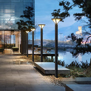 Industrial Outdoor Solar Lamp Post — Stainless Steel & PC, LED 3000K, IP54, 31"–98" Heights