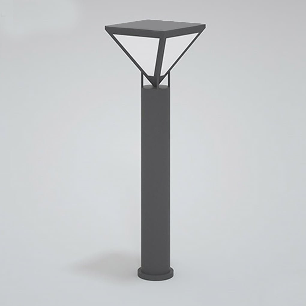 Industrial Outdoor Solar Lamp Post — Stainless Steel & PC, LED 3000K, IP54, 31"–98" Heights