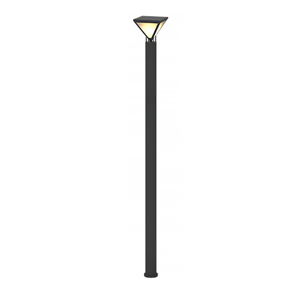 Industrial Outdoor Solar Lamp Post — Stainless Steel & PC, LED 3000K, IP54, 31"–98" Heights