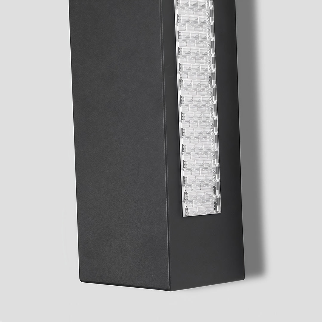 Modern Outdoor Wall Sconce — Black Iron, White Acrylic, LED, IP65 Weatherproof, 3000K / 4000K