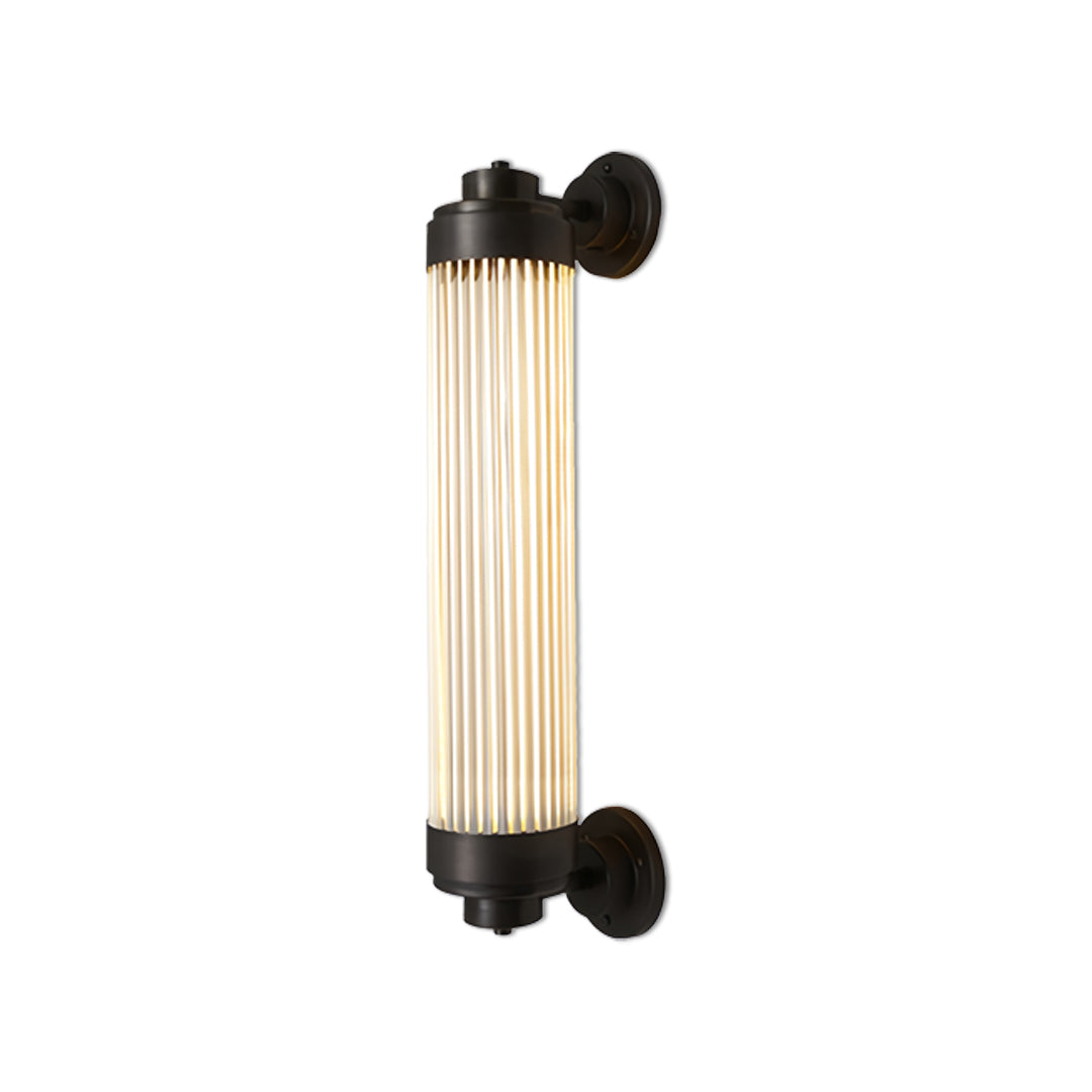 Modern Minimalist Linear Outdoor Wall Sconce — Copper, Black, 12W LED, IP65, 3000K Warm White, Hardwired