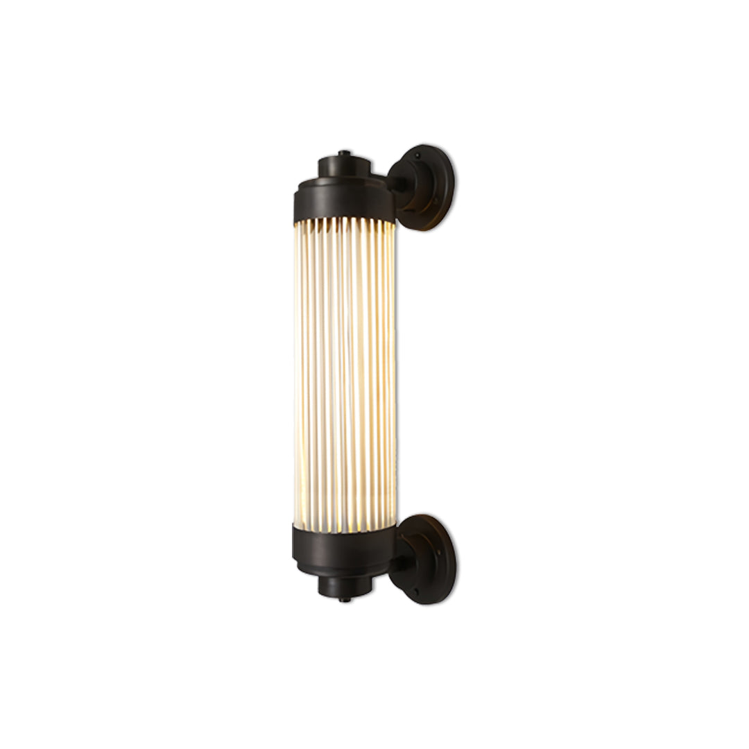Modern Minimalist Linear Outdoor Wall Sconce — Copper, Black, 12W LED, IP65, 3000K Warm White, Hardwired