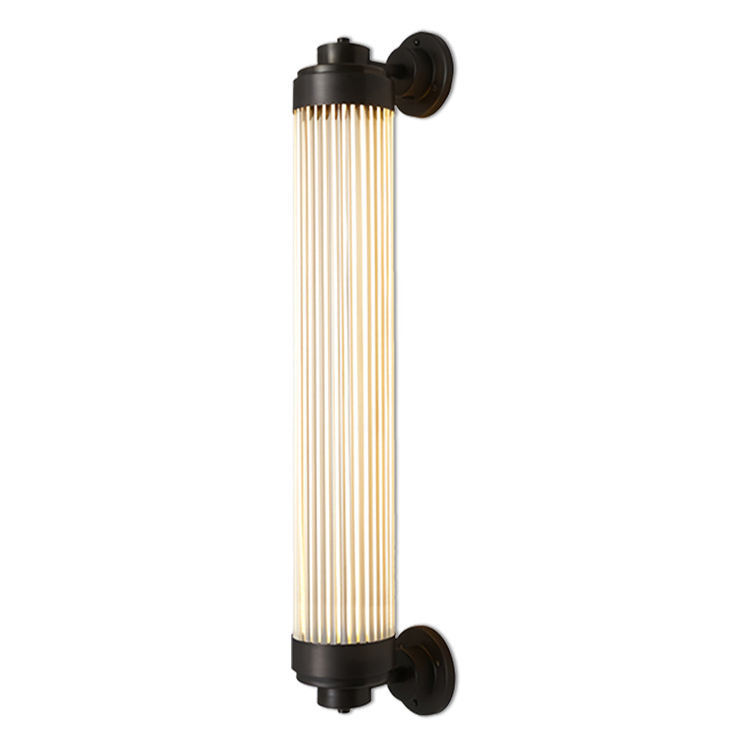 Modern Minimalist Linear Outdoor Wall Sconce — Copper, Black, 12W LED, IP65, 3000K Warm White, Hardwired