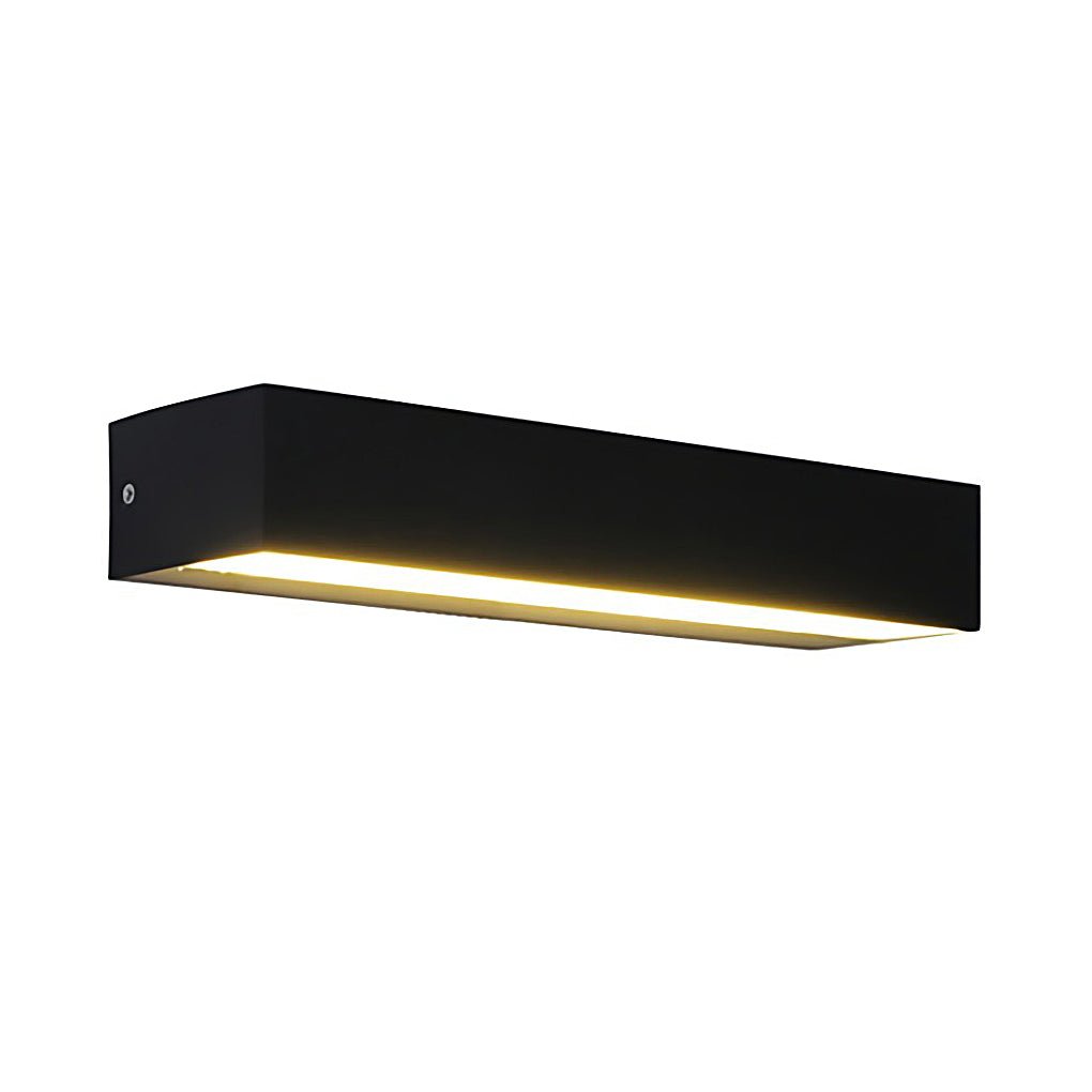 outdoor wall mounted rectangle led lights in matte black for porches