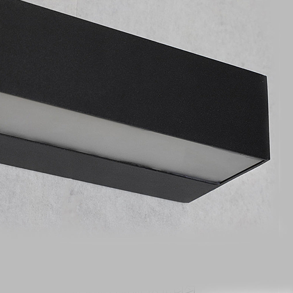 outdoor wall mounted rectangle led lights in matte black for porches
